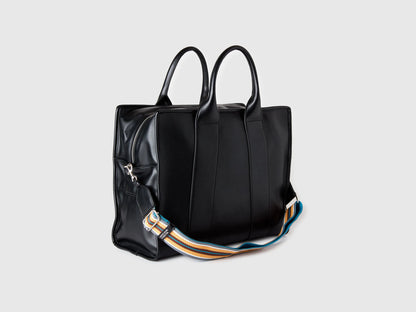Benetton Black Women Maxi Tote Bag SKU: 6E9LVY011_100 Image 02