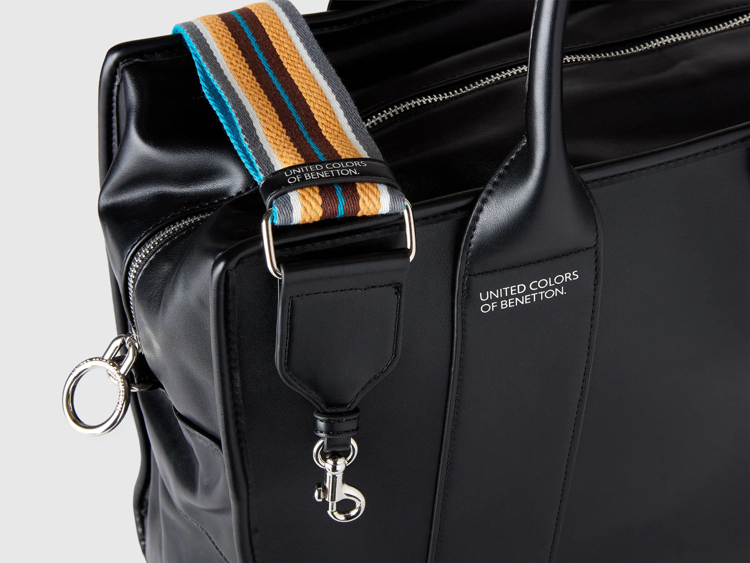 Benetton Black Women Maxi Tote Bag SKU: 6E9LVY011_100 Image 03