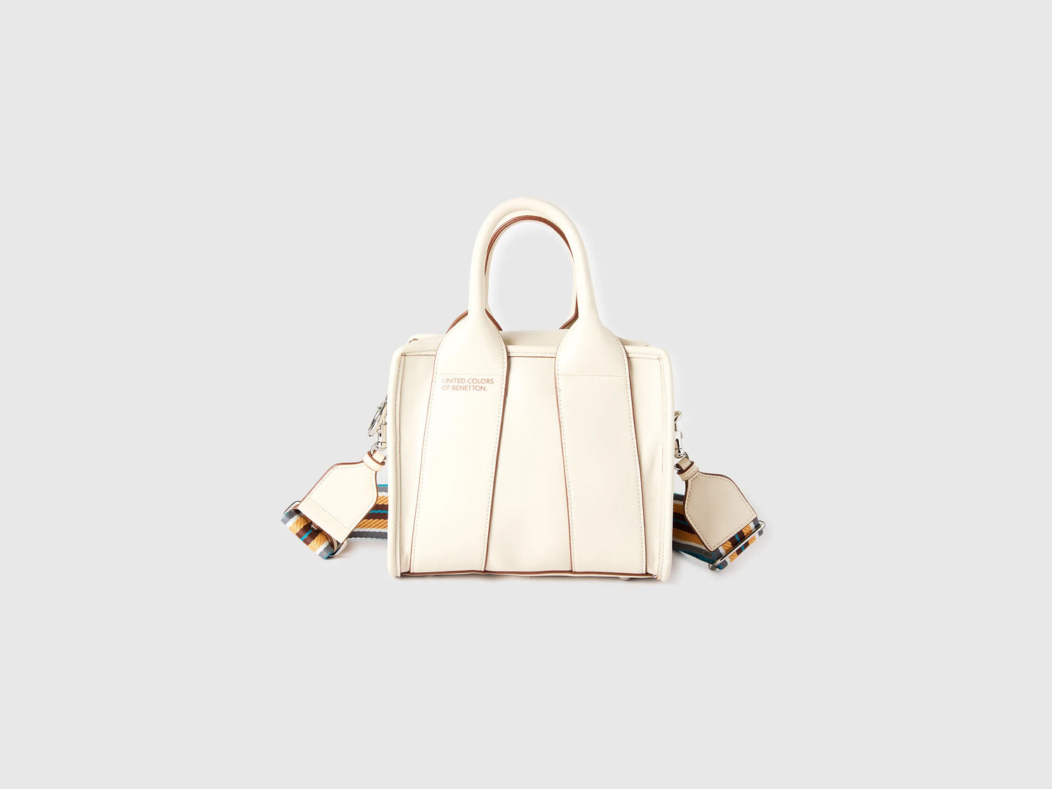 Benetton Creamy White Women Medium Tote Bag SKU: 6E9LVY012_074 Image 01