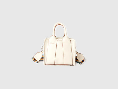 Benetton Creamy White Women Medium Tote Bag SKU: 6E9LVY012_074 Image 01