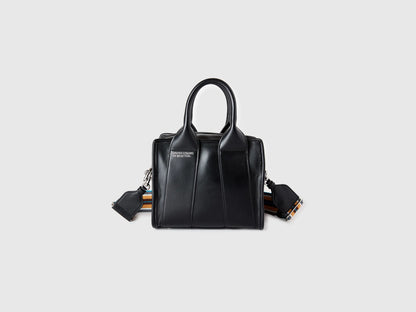 Benetton Black Women Medium Tote Bag SKU: 6E9LVY012_100 Image 01