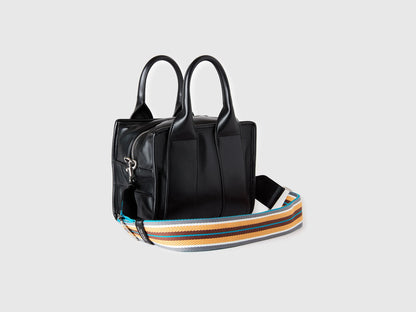 Benetton Black Women Medium Tote Bag SKU: 6E9LVY012_100 Image 02