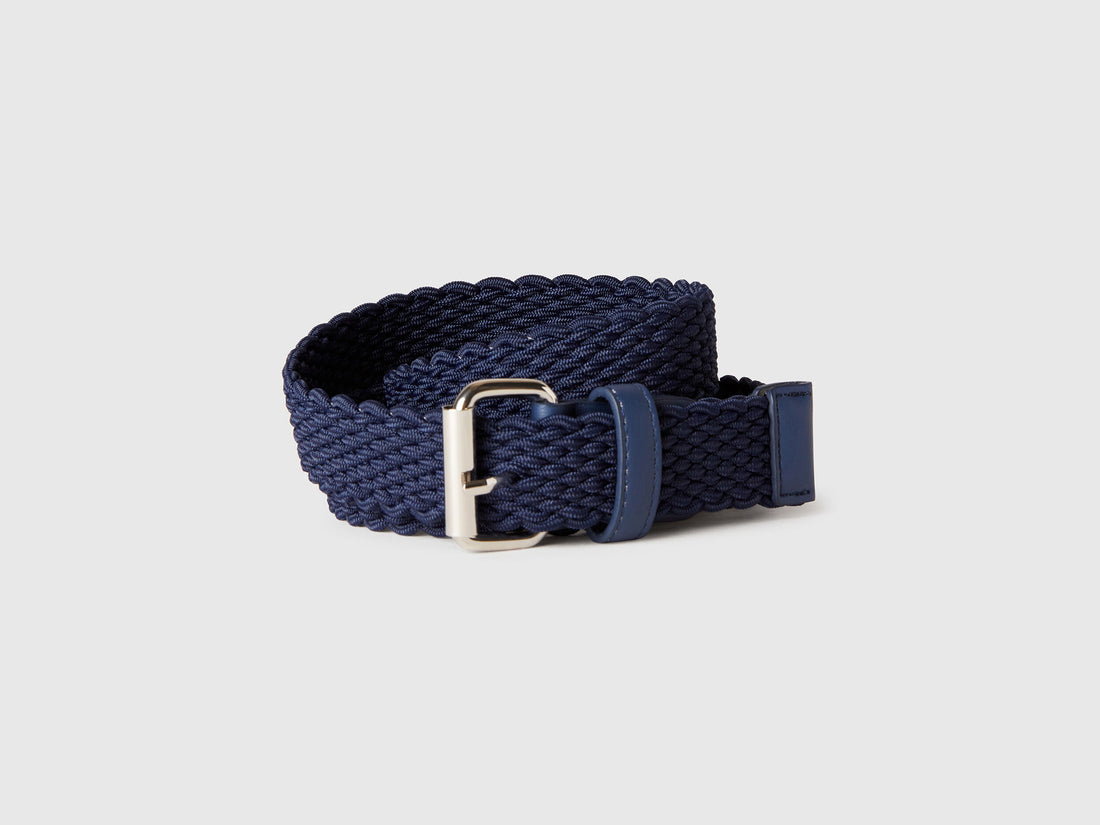 Benetton_Dark Blue Stretch Ribbon Belt_6EQRUL00S_252_01