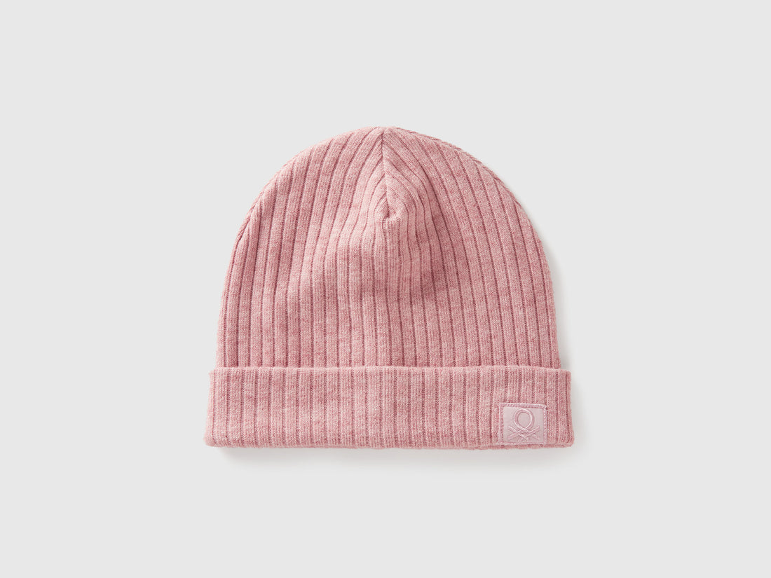 Benetton_Soft Pink_Hat in Stretch Viscose Blend_6FEECA027_12U_01