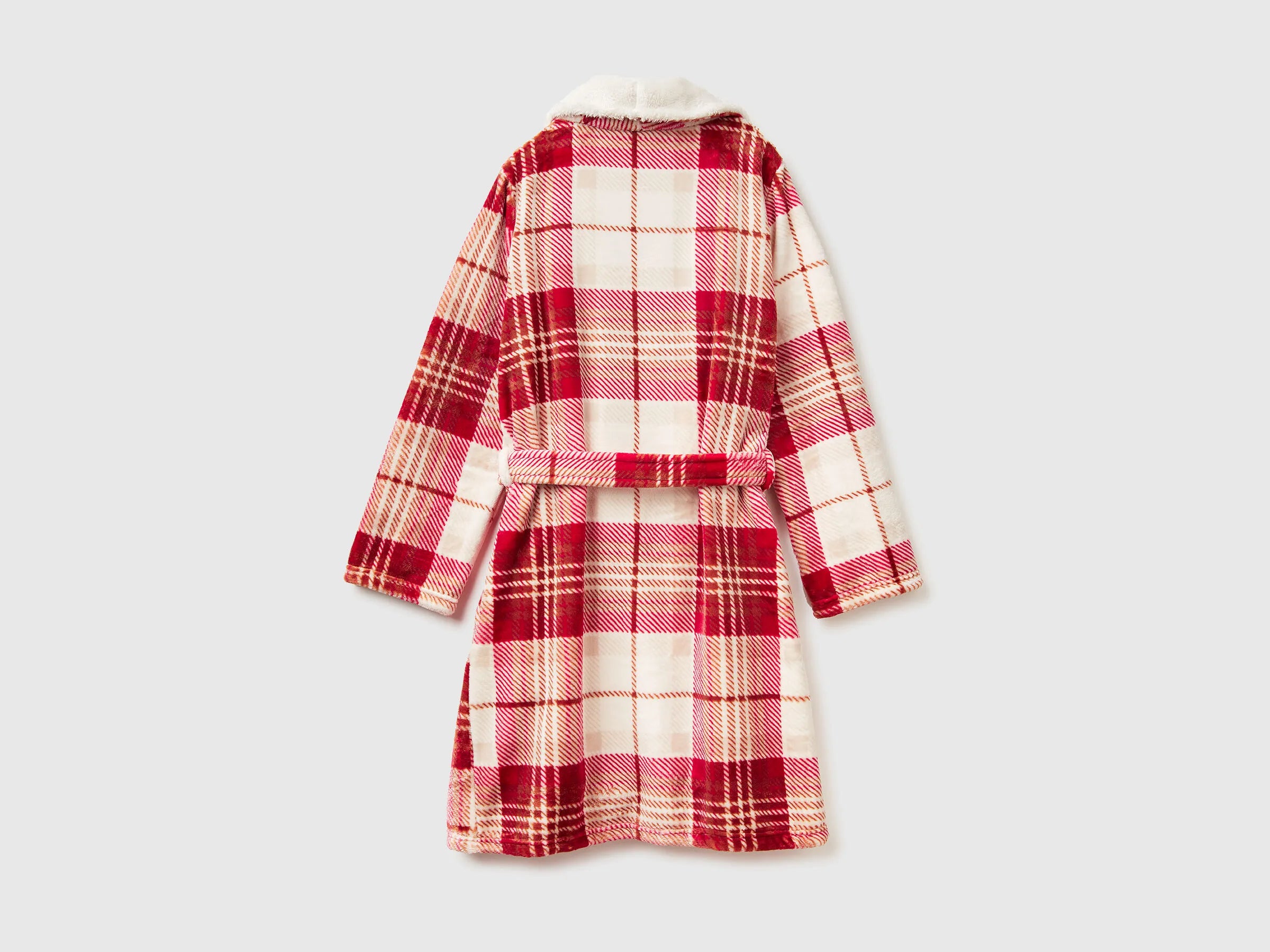 Benetton_Creamy White_Tartan Robe_6FK81C00E_902_02