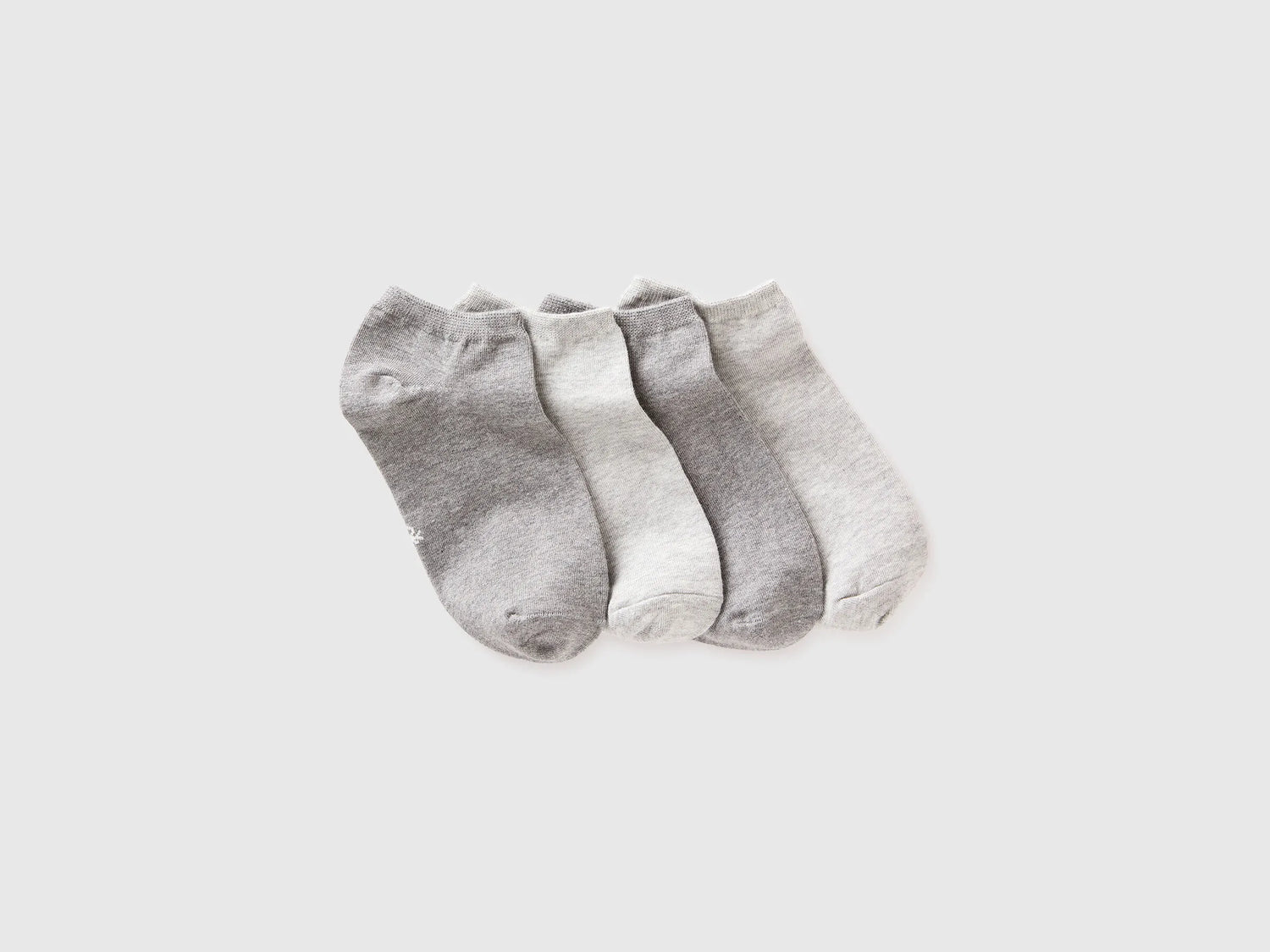 Benetton Gray Boys Set of Short Socks SKU: 6GRDR7002_902 Image 01