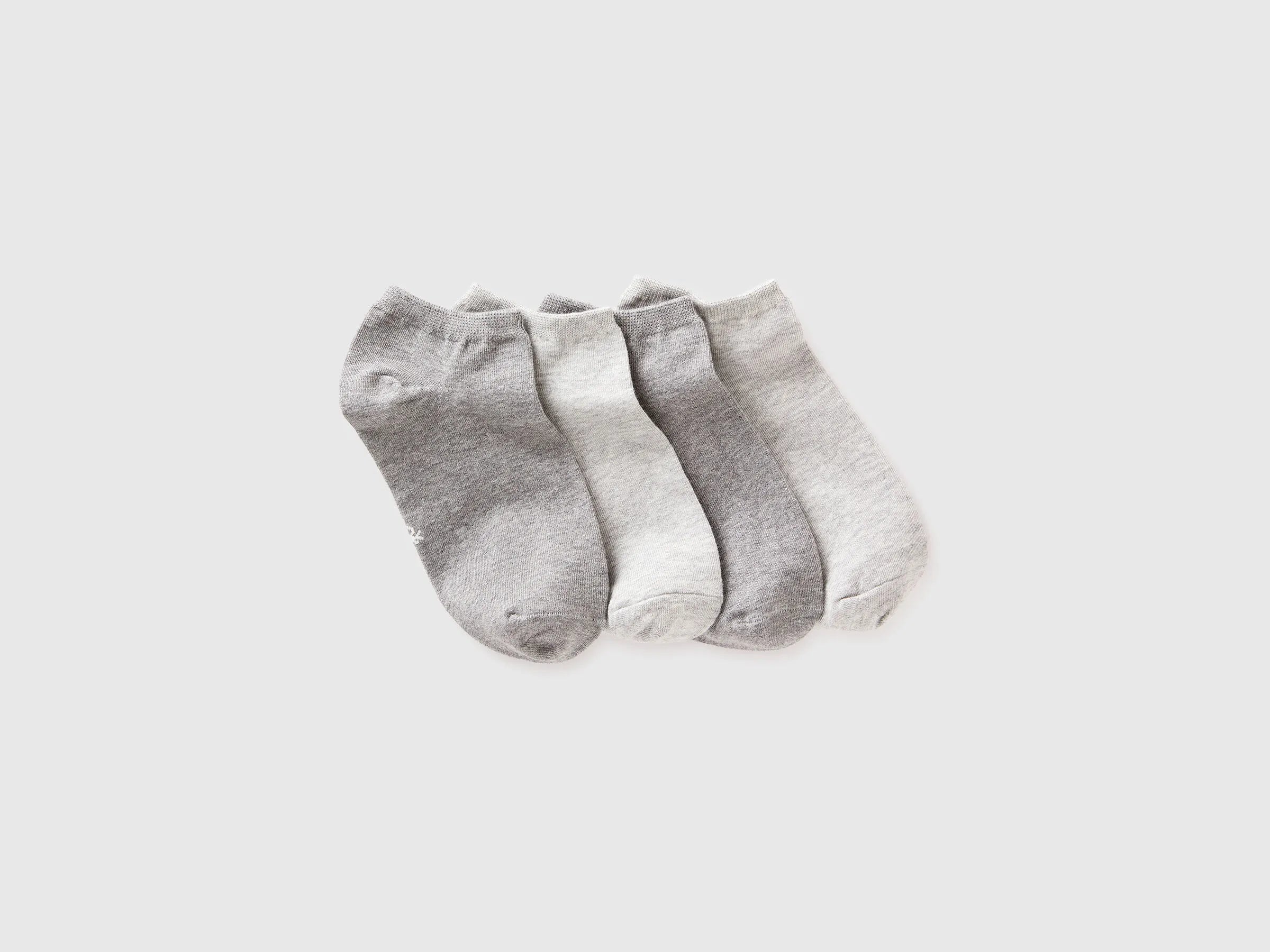 Benetton Gray Boys Set of Short Socks SKU: 6GRDR7002_902 Image 01