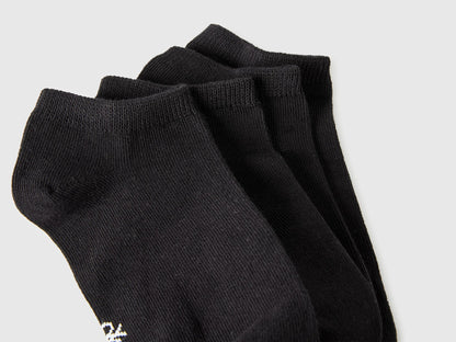 Benetton Black Boys Set of Short Socks SKU: 6GRDR7002_903 Image 02