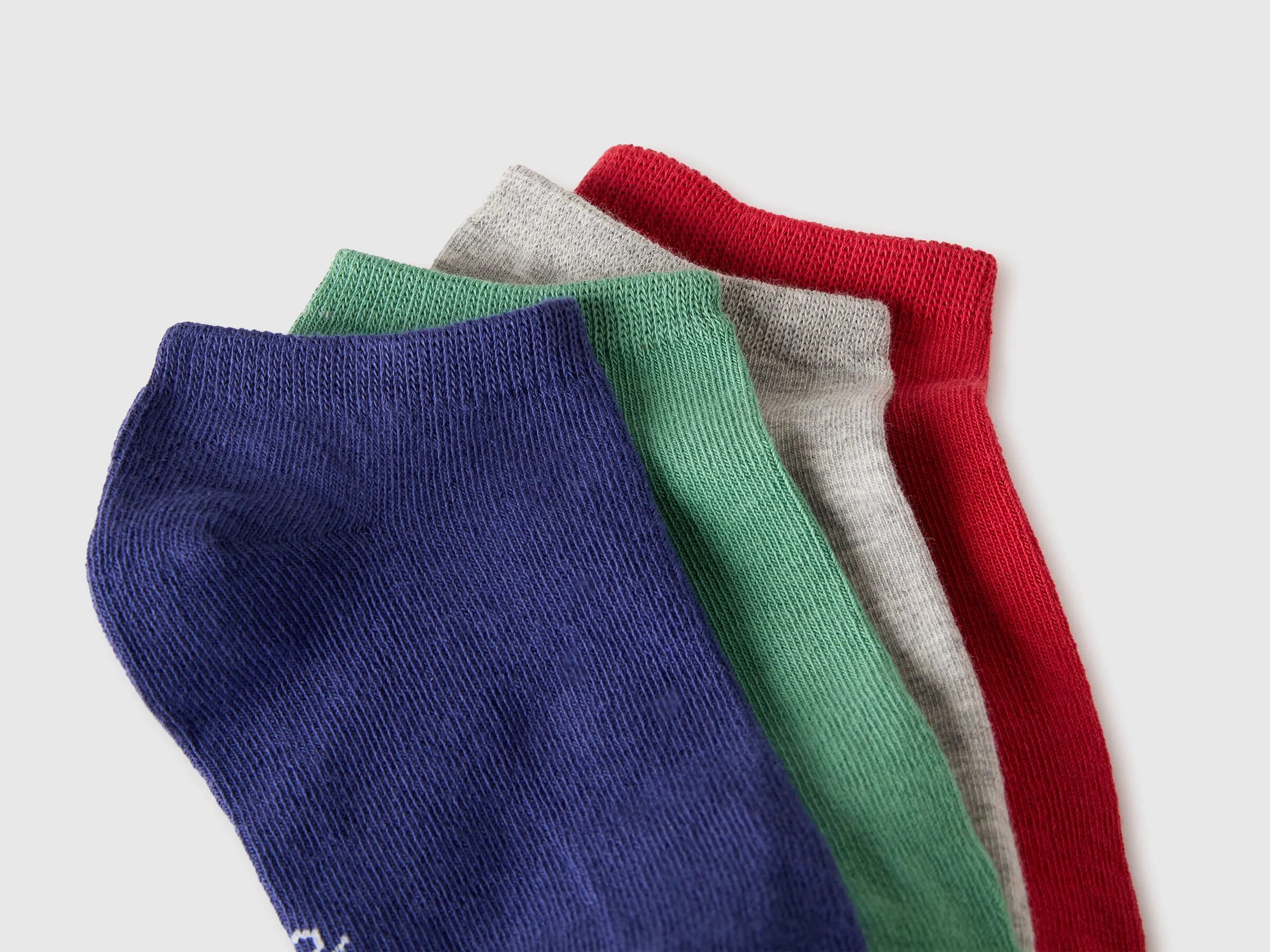 Benetton Multi-color Boys Set of Short Socks SKU: 6GRDR7002_907 Image 02