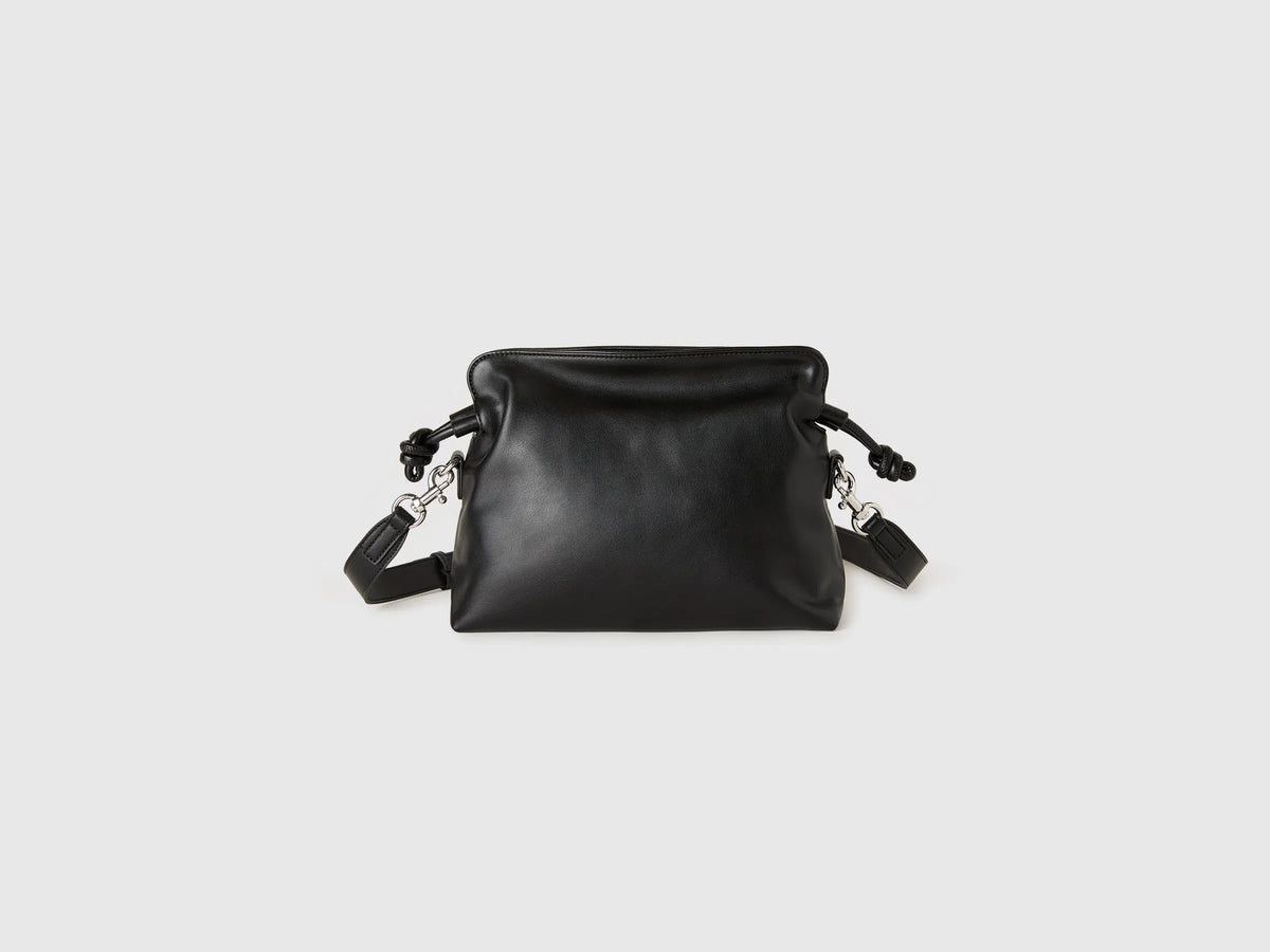 Benetton Black Women Drawstring Pouch Bag SKU: 6IAWVY03P_901 Image 01