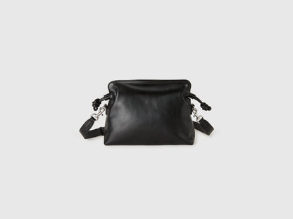 Benetton Black Women Drawstring Pouch Bag SKU: 6IAWVY03P_901 Image 01