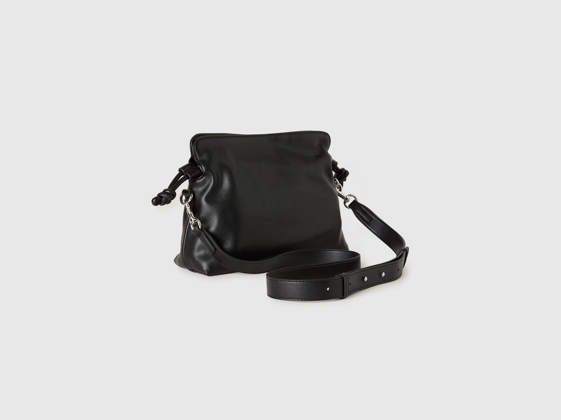 Benetton Black Women Drawstring Pouch Bag SKU: 6IAWVY03P_901 Image 02