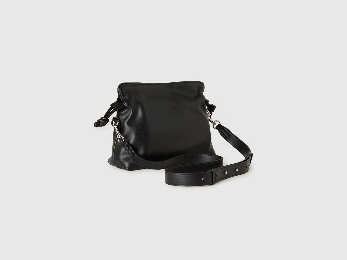 Benetton Black Women Drawstring Pouch Bag SKU: 6IAWVY03P_901 Image 02