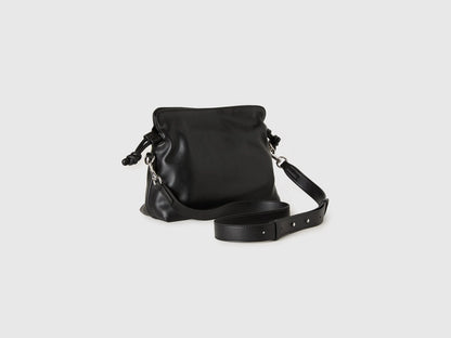 Benetton Black Women Drawstring Pouch Bag SKU: 6IAWVY03P_901 Image 02