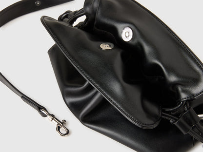 Benetton Black Women Drawstring Pouch Bag SKU: 6IAWVY03P_901 Image 03