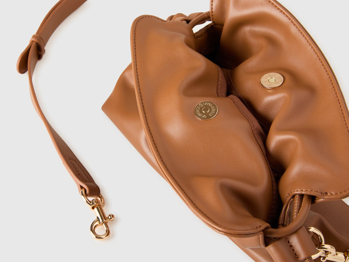 Benetton Burnt Women Drawstring Pouch Bag SKU: 6IAWVY03P_902 Image 03