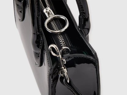 Benetton Black Women Mini Patent Leather Bag SKU: 6IEBVY037_901 Image 03
