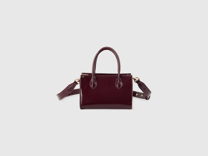 Benetton Brown Women Mini Patent Leather Bag SKU: 6IEBVY037_902 Image 01
