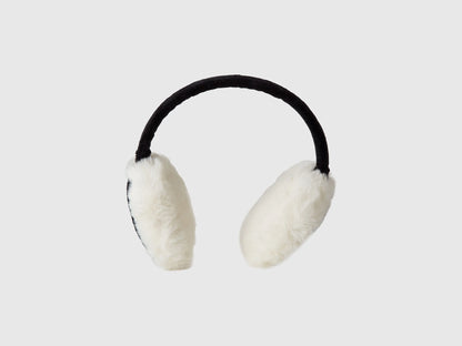 Benetton_Black_Earmuffs in Faux Fur_6K0ZC800U_100_01