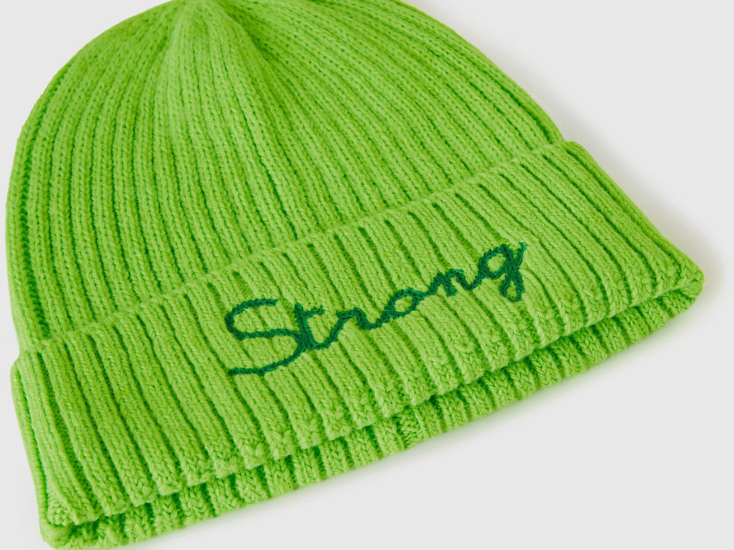 Neon Green Beanie with Embroidery_6LOWDA015_40A_03