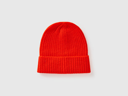 Neon Orange Beanie with Embroidery_6LOWDA015_40E_02