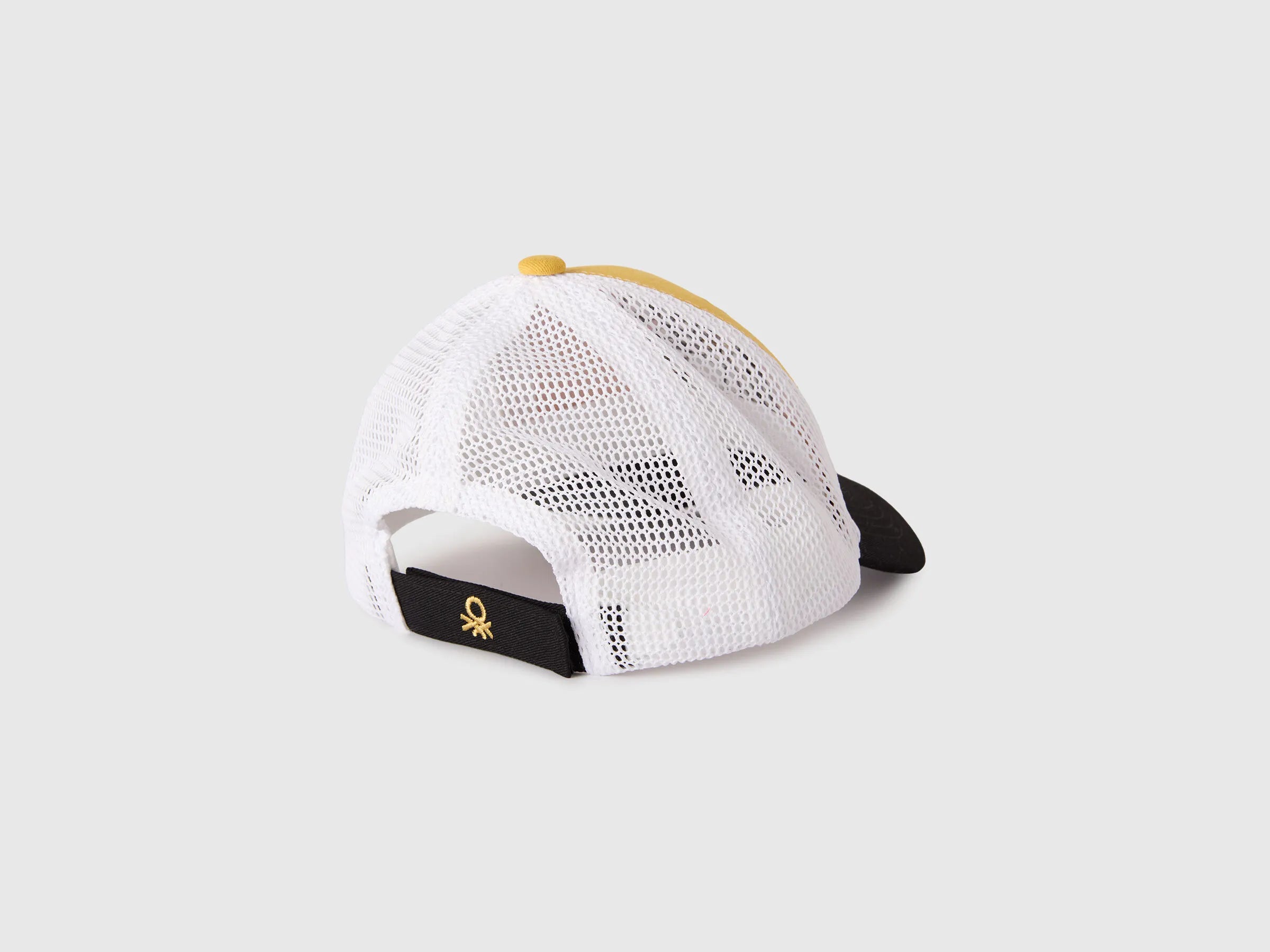 Benetton Mustard Boys Baseball Cap with Embroidery SKU: 6N3WRA00N_22R Image 02