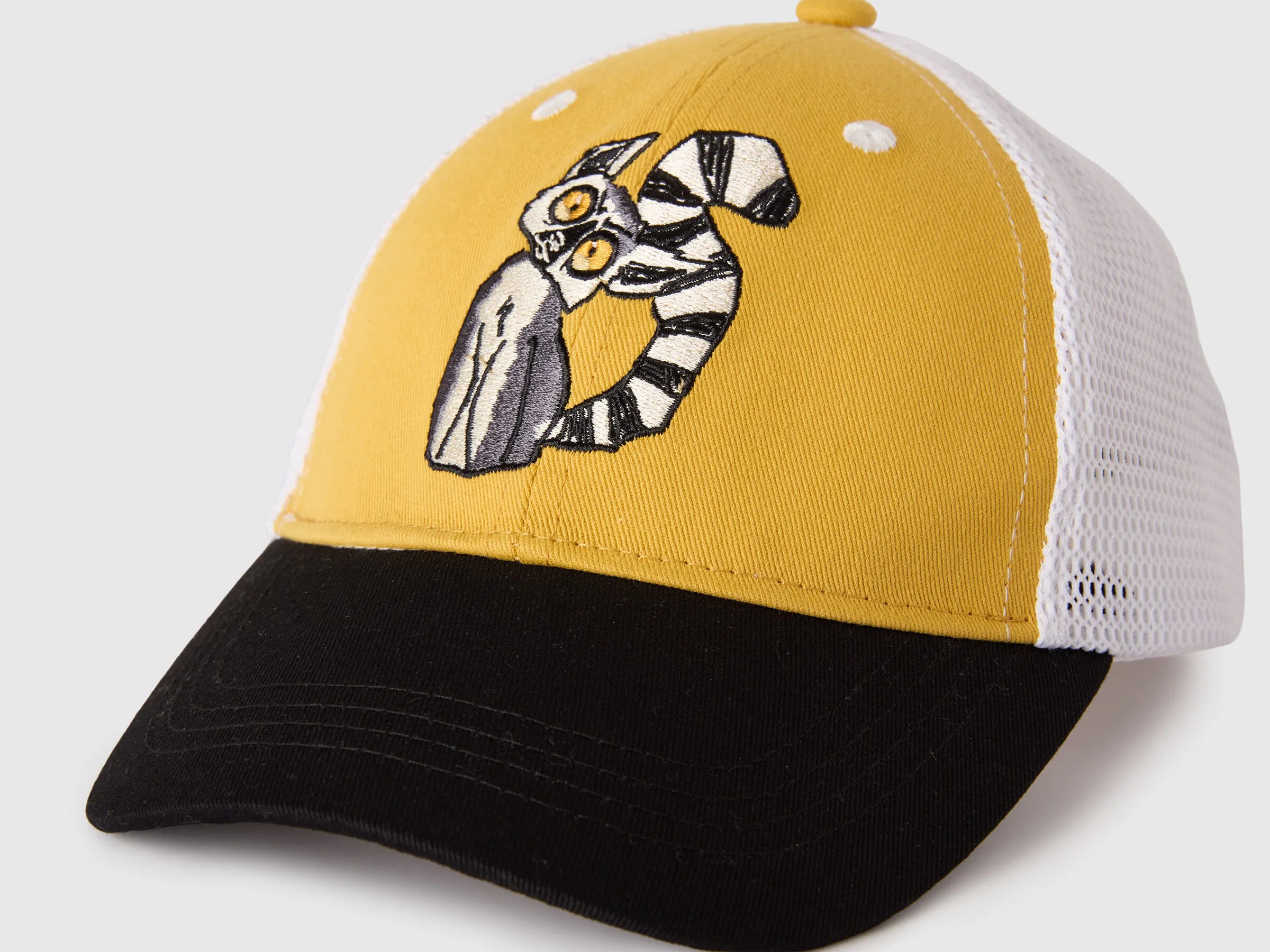 Benetton Mustard Boys Baseball Cap with Embroidery SKU: 6N3WRA00N_22R Image 03