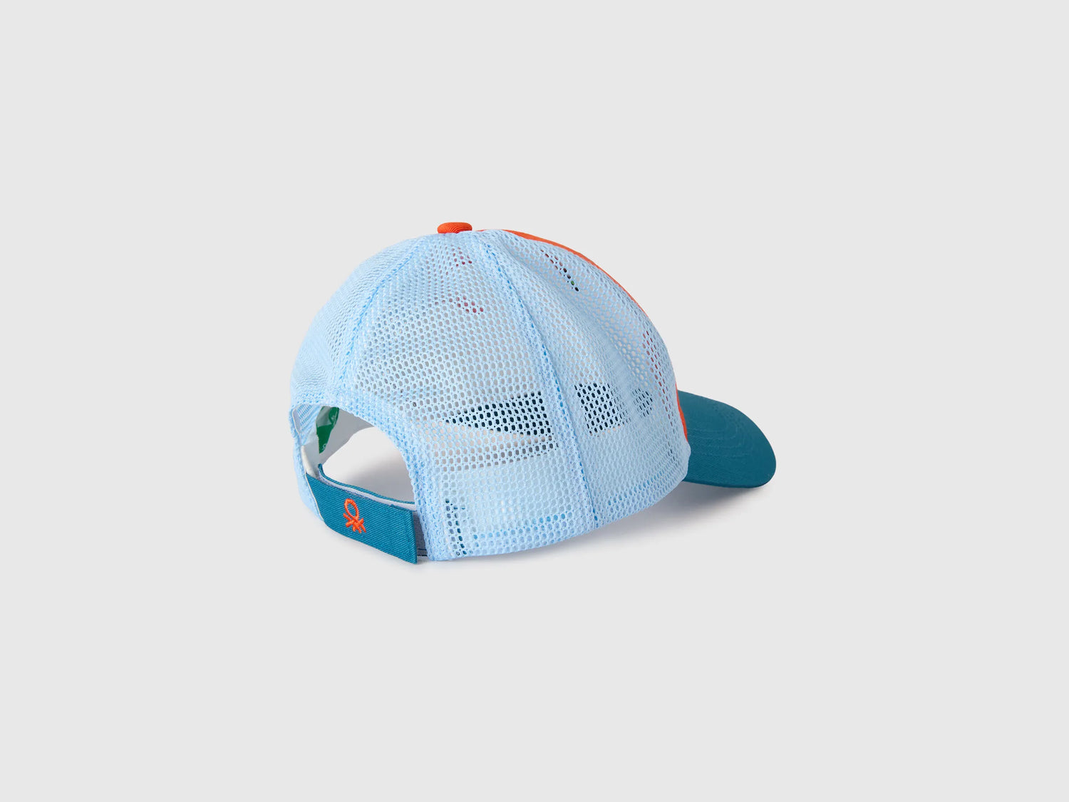 Benetton Orange Coral Boys Baseball Cap with Embroidery SKU: 6N3WRA00N_34Y Image 02