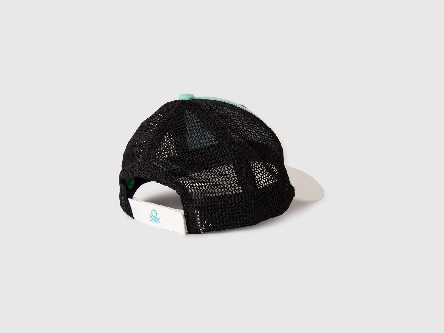 Benetton Aqua Boys Baseball Cap with Embroidery SKU: 6N3WRA00N_3L7 Image 02
