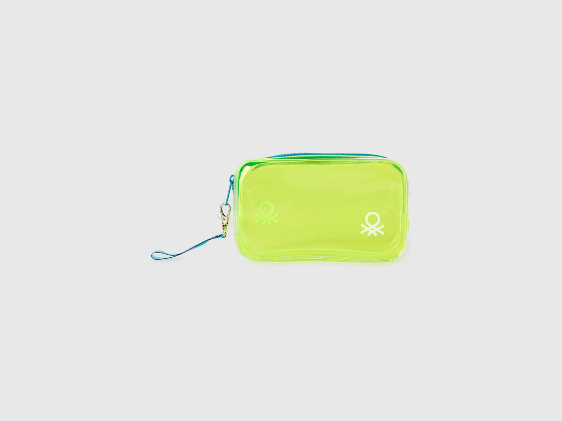 Benetton_Green_Beauty Case in PVC with Logo_6OKDVY00F_40C_01