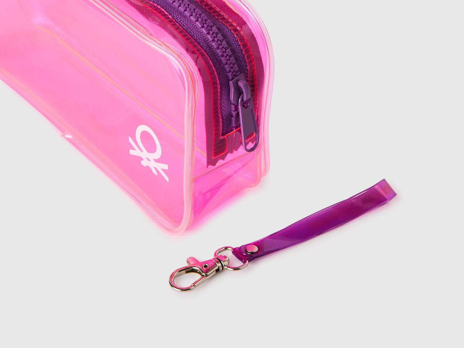 Benetton_Pink_Beauty Case in PVC with Logo_6OKDVY00F_40J_03