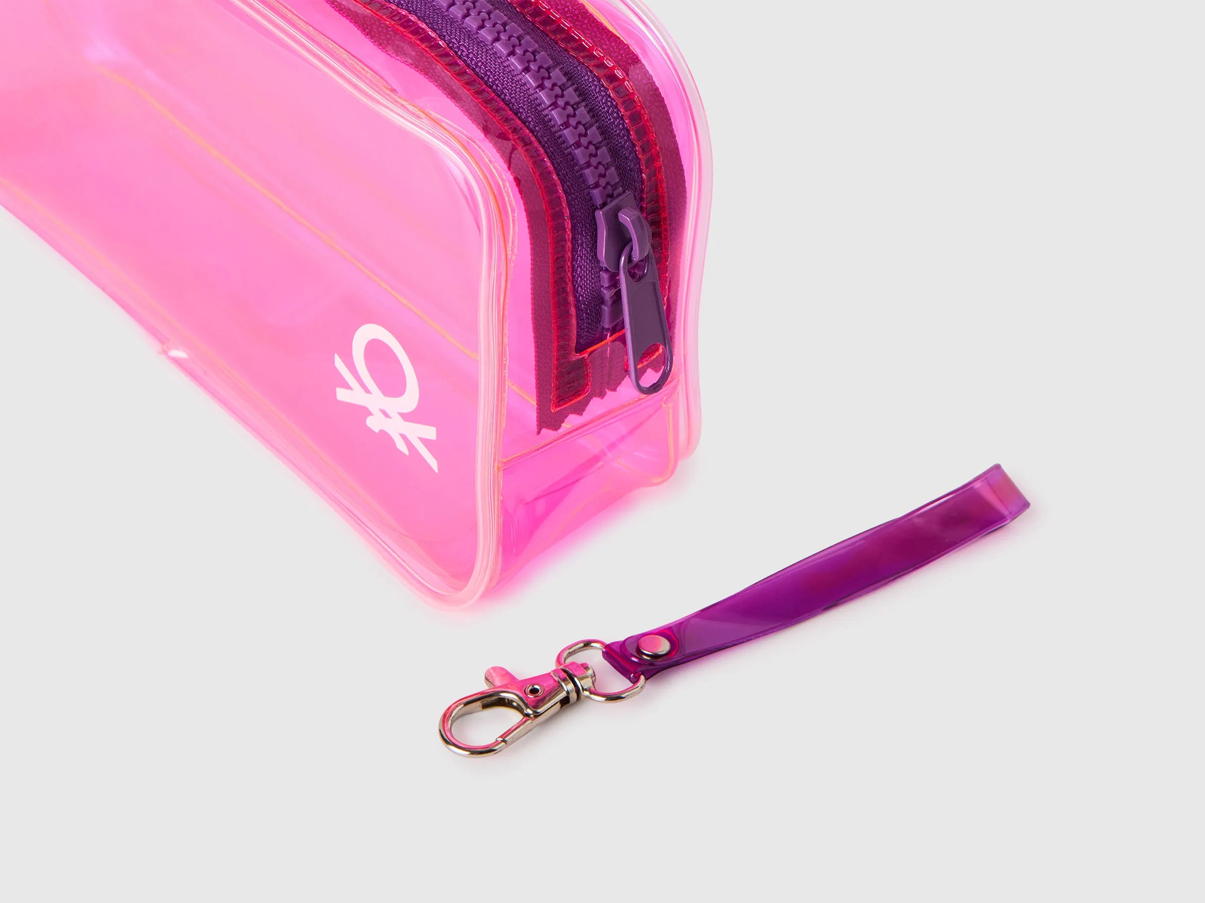 Benetton_Pink_Beauty Case in PVC with Logo_6OKDVY00F_40J_03