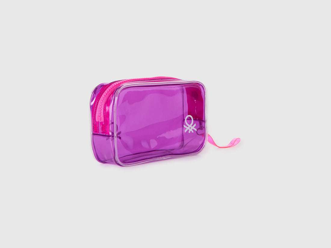 Benetton_Purple_Beauty Case in PVC with Logo_6OKDVY00F_40U_02