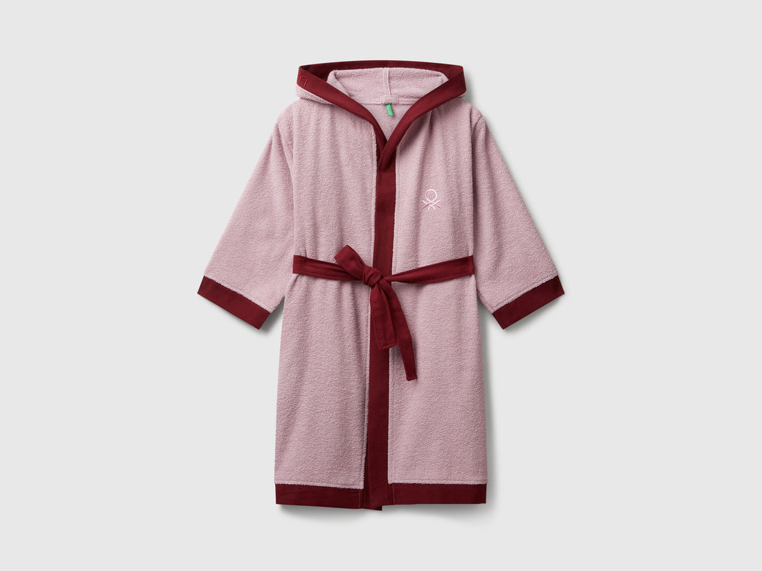 Benetton_Pink_Robe with Logo_6ORD0800R_901_01