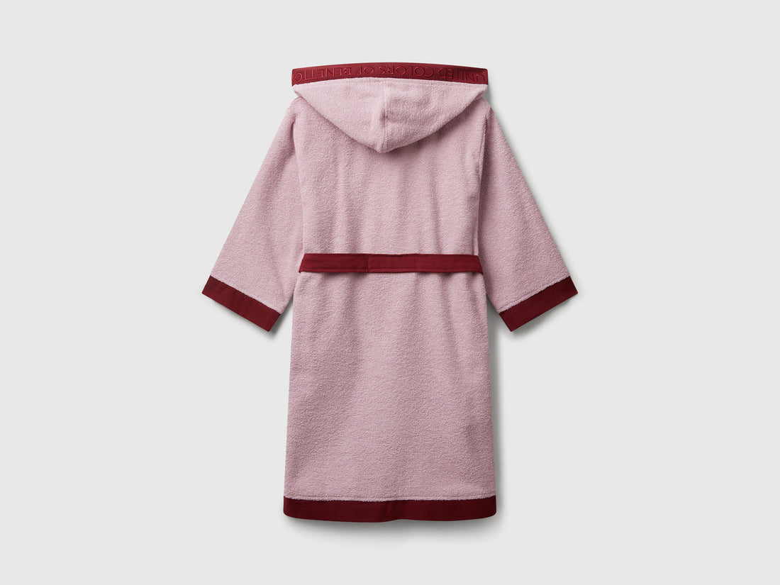 Benetton_Pink_Robe with Logo_6ORD0800R_901_02