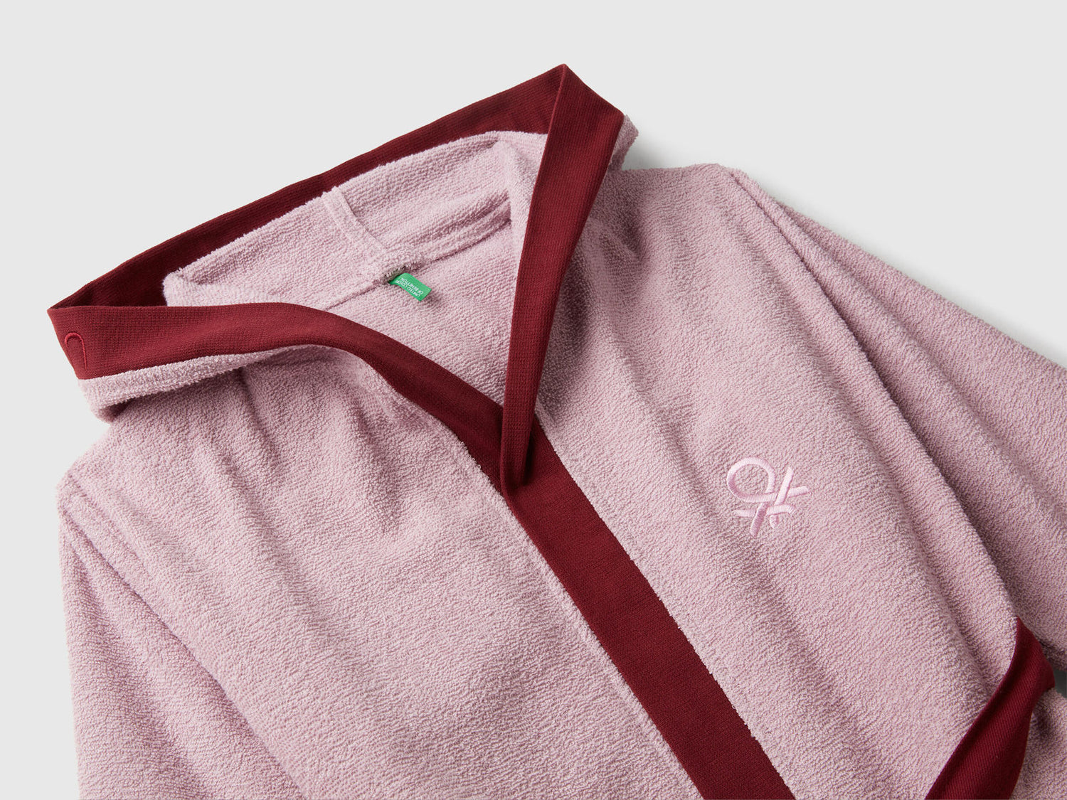 Benetton_Pink_Robe with Logo_6ORD0800R_901_03