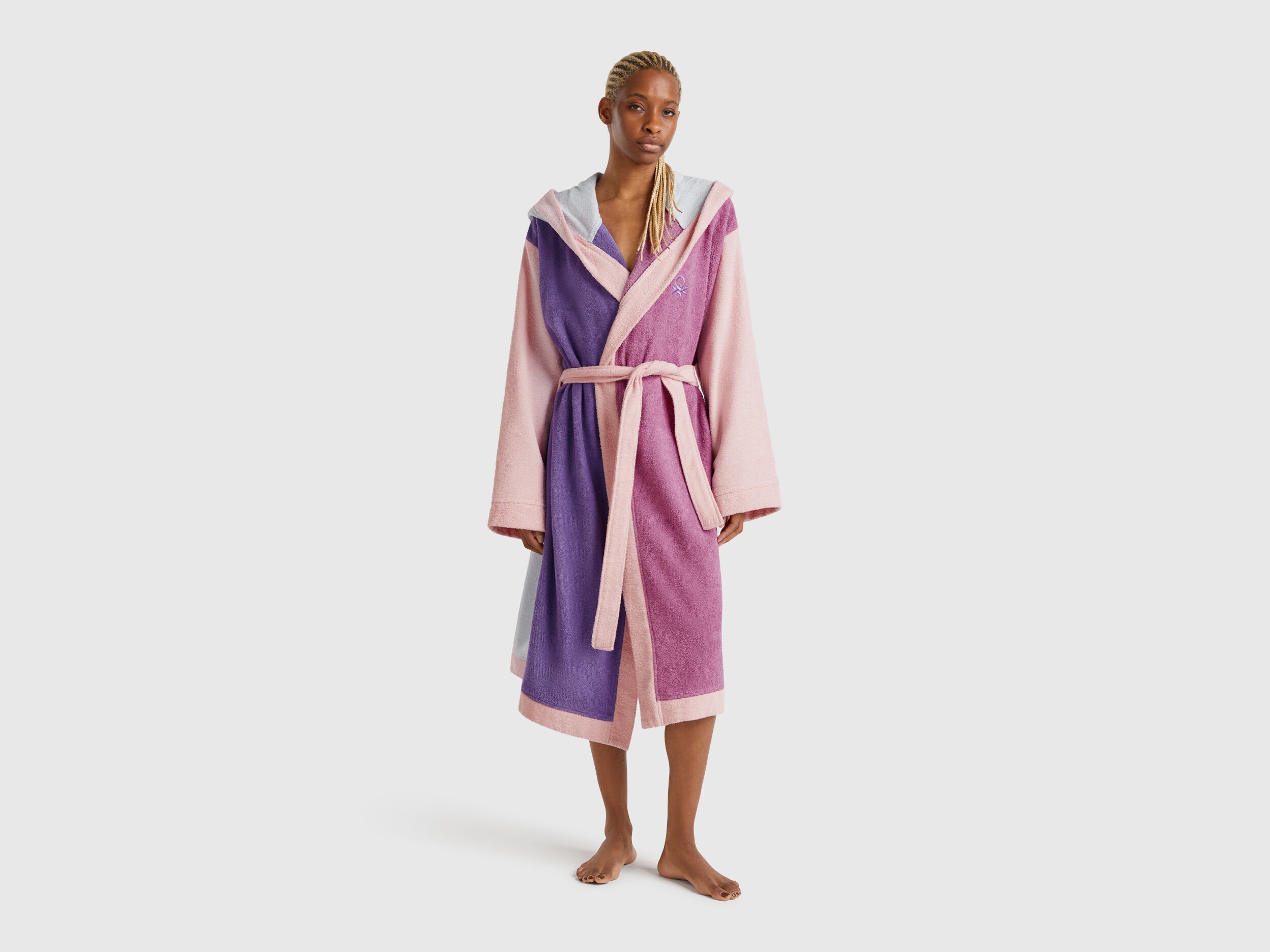 Benetton_Color Block Bathrobe_6ORD2801L_901_01