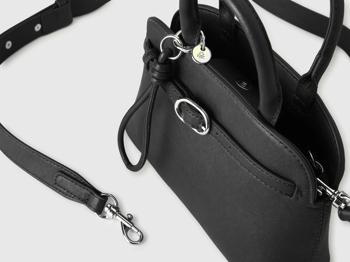 Benetton Black Women Mini Handbag with Shoulder Strap SKU: 6PPNVY03R_901 Image 03