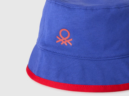 Benetton Bright Blue Boys Reversible Bucket Hat SKU: 6Q8RRA00K_03H Image 03
