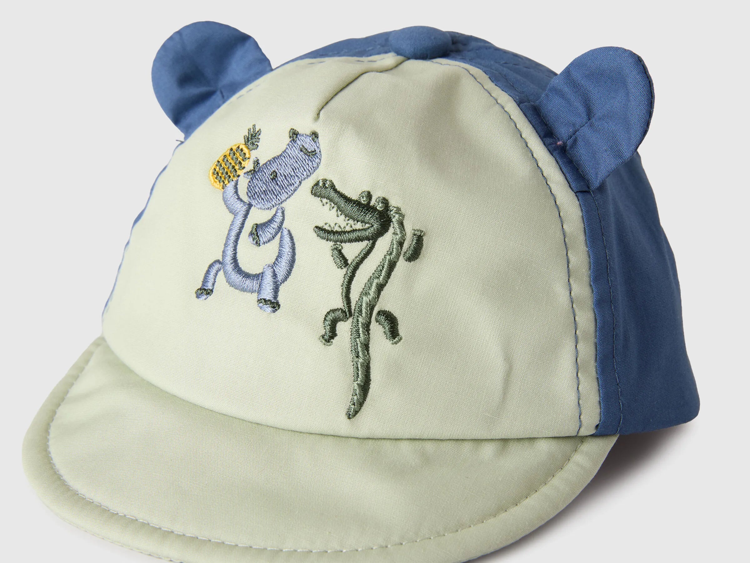 Benetton Light Green Boys, Girls Baseball Cap with Ears SKU: 6RLGRA00G_218 Image 03