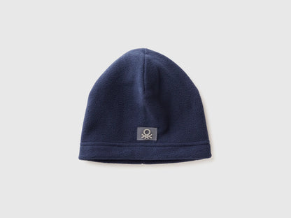 Benetton_Dark Blue_Fleece Logo Beanie_6U87GA01M_252_01
