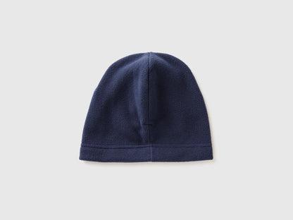 Benetton_Dark Blue_Fleece Logo Beanie_6U87GA01M_252_02