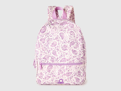 Benetton Violet Boys Patterned Backpack SKU: 6U8RRY009_914 Image 01