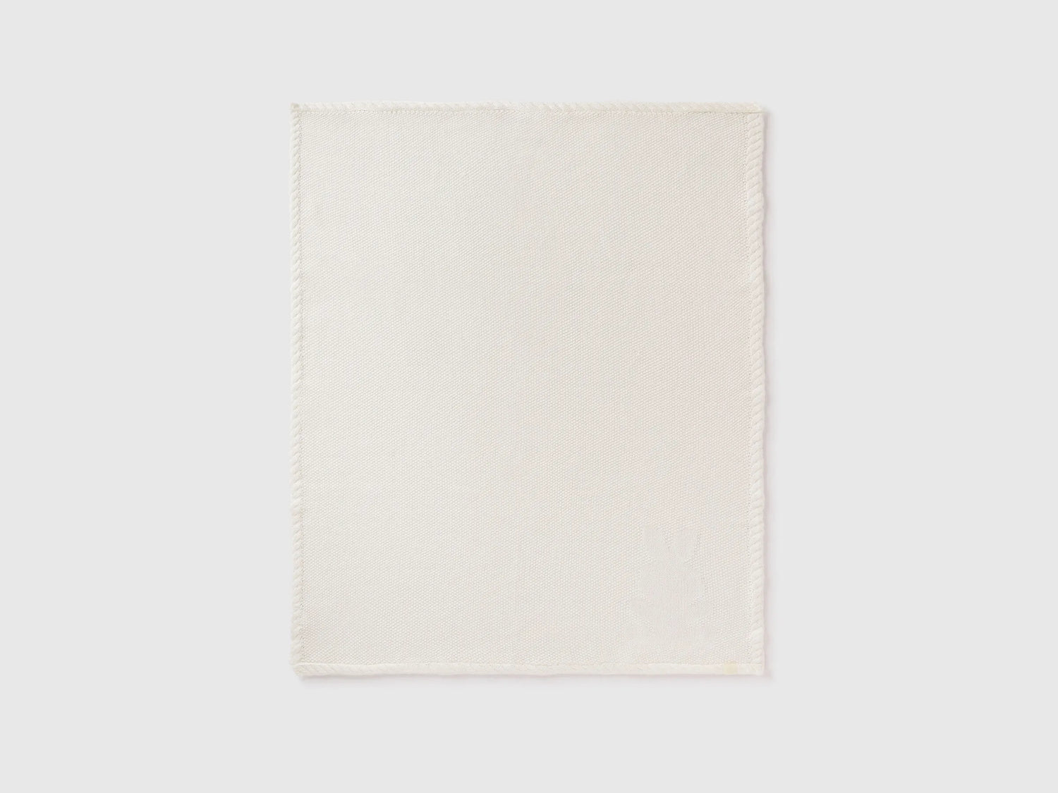 Benetton Creamy White New Born Knit Cotton Blanket SKU: 6UHXA800S_074 Image 01