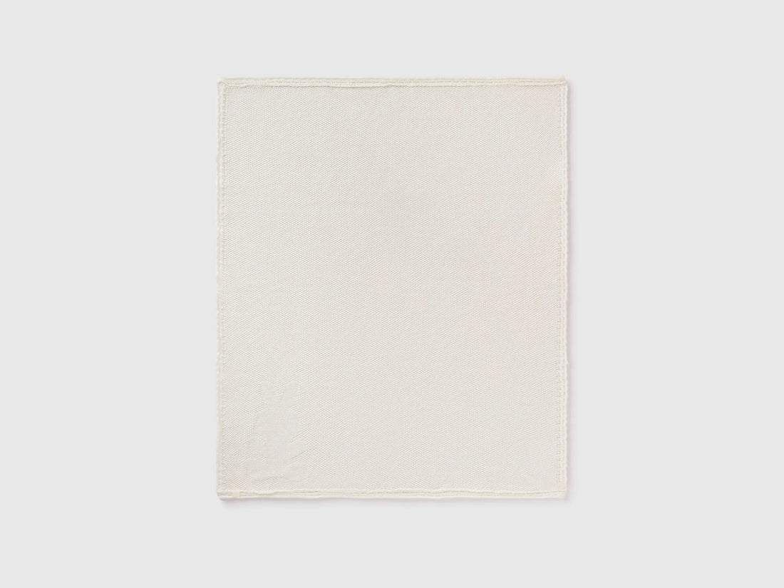 Benetton Creamy White New Born Knit Cotton Blanket SKU: 6UHXA800S_074 Image 02