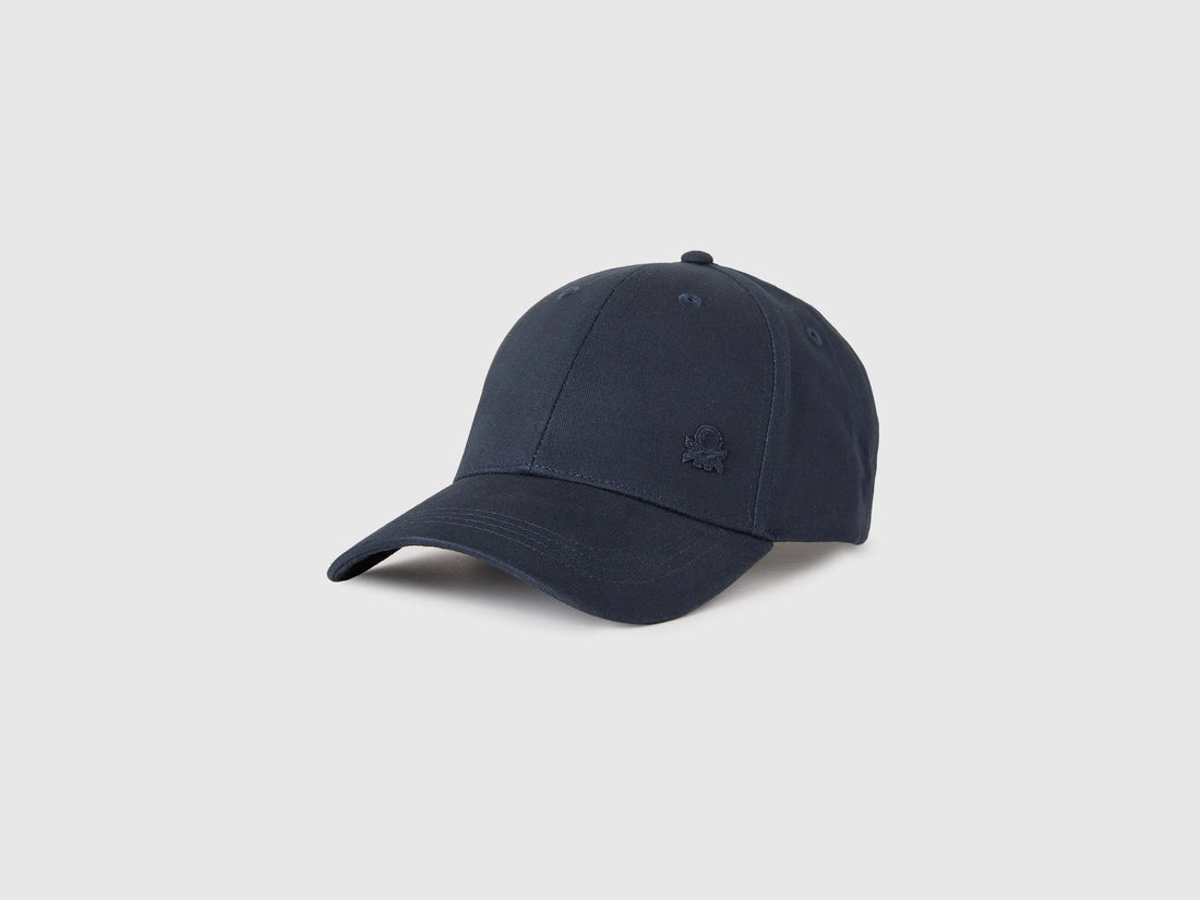Benetton Dark Blue Men Baseball Cap with Logo SKU: 6UMVVA00H_016 Image 01