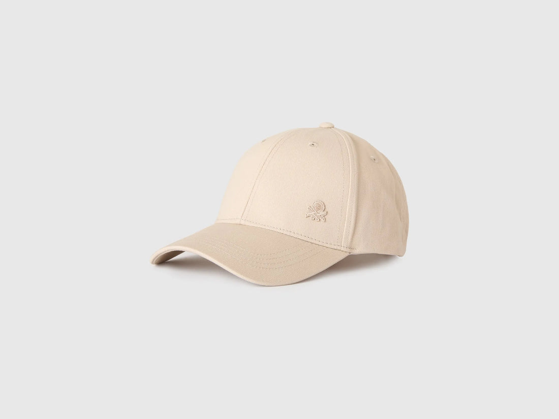 Benetton Beige Men Baseball Cap with Logo SKU: 6UMVVA00H_312 Image 01
