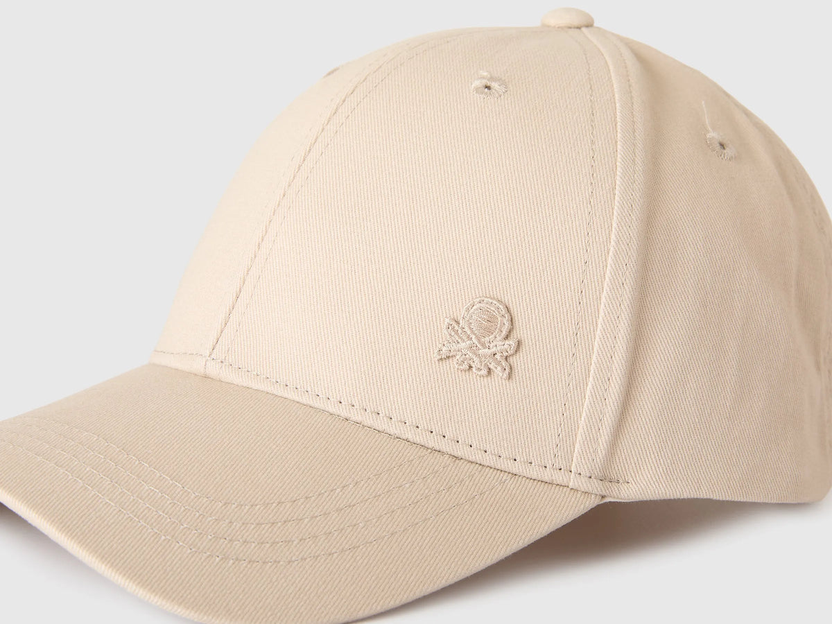 Benetton Beige Men Baseball Cap with Logo SKU: 6UMVVA00H_312 Image 03