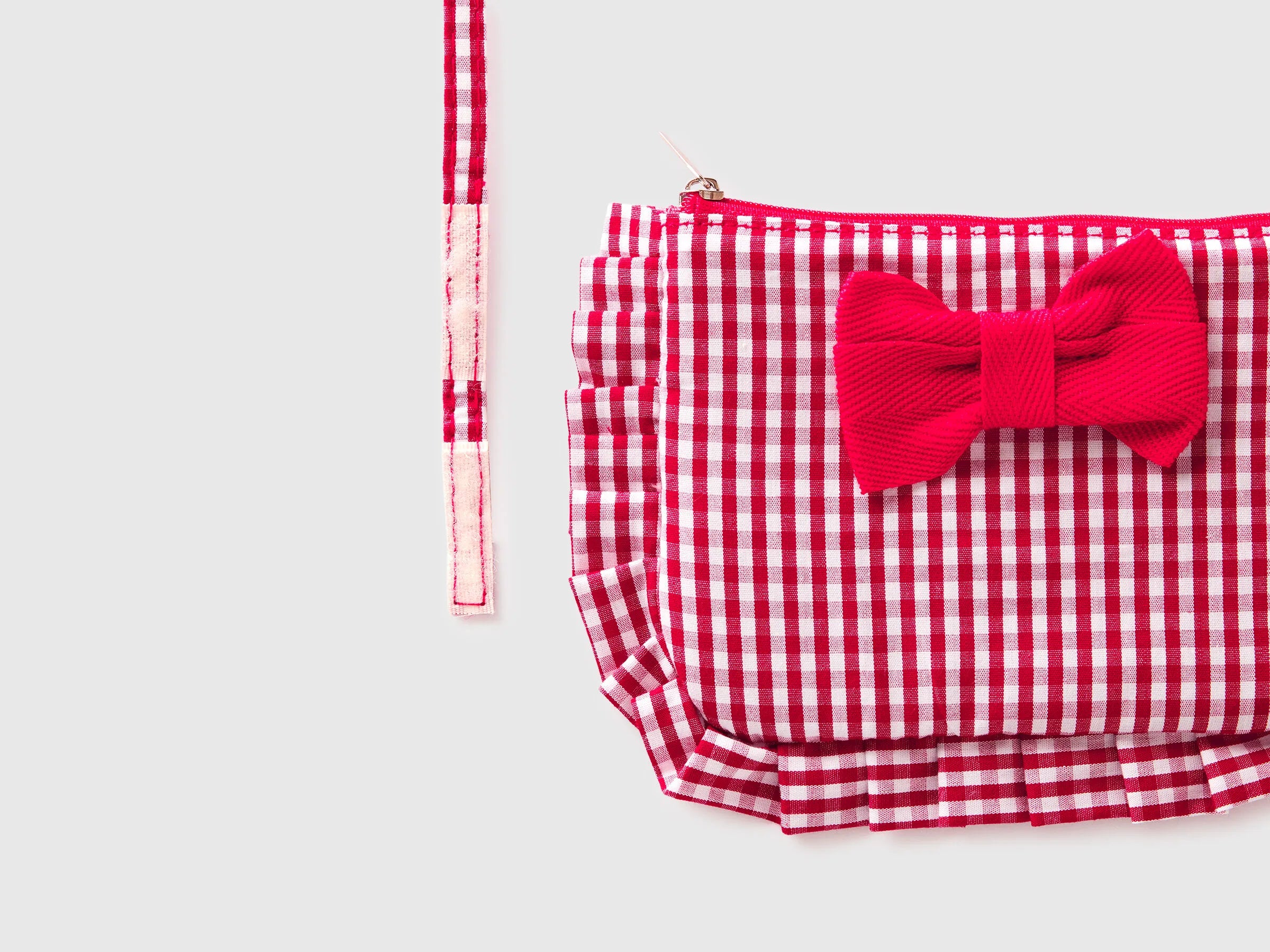 Benetton Red Girls Bag with Rouches and Bow SKU: 6W20RY003_30A Image 03