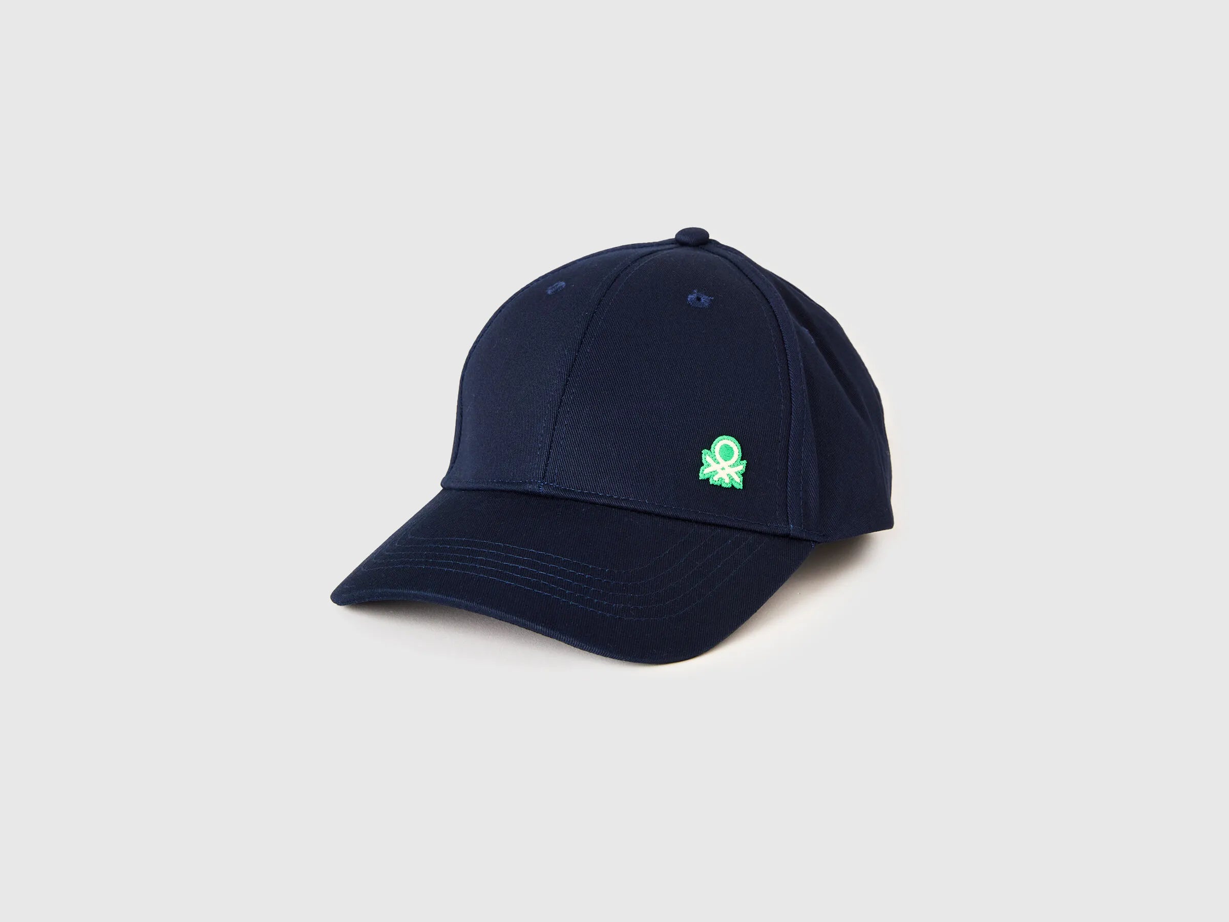 Benetton Dark Blue Men Baseball Cap with Logo SKU: 6WEPVA001_016 Image 01